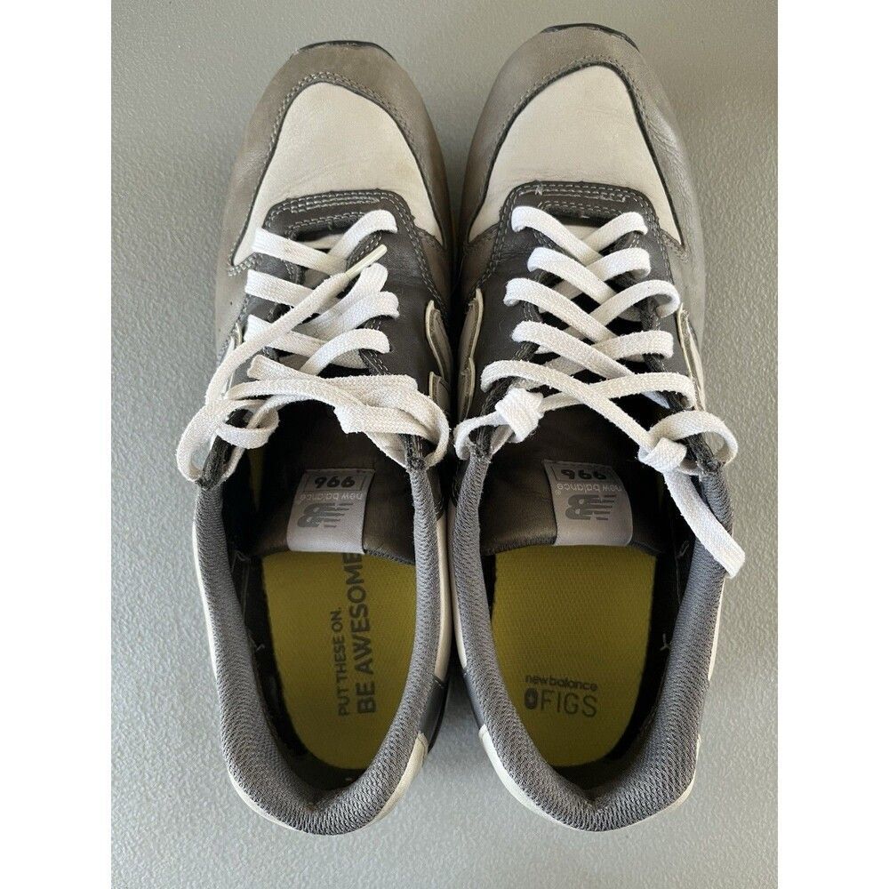 New Balance 996 x FIGS Men’s Size 12 Gray Yellow Sneakers Walking Medical Shoes